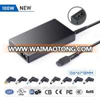 Super Slim 100W 18.5v-20v Universal Laptop AC Power Adapter with 1 USB charger